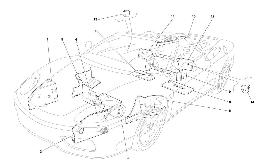 Ferrari 360 Spider Insulations: 107