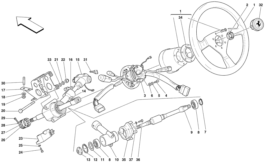 1967 mustang steering column diagram