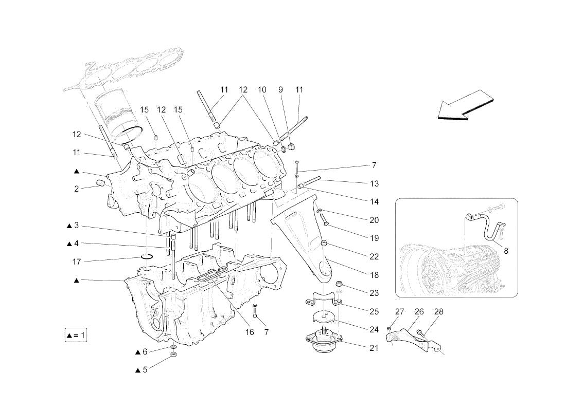Diagram Search for Maserati GranTurismo (2009) 4.7 F1 - Ferrparts